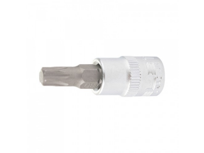 Головка с битой вставкой T30, квадрат 1/4", CrV, // STELS