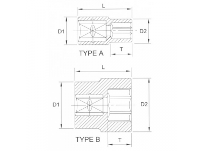 Головка торцевая 6гр. 3/8" 7мм